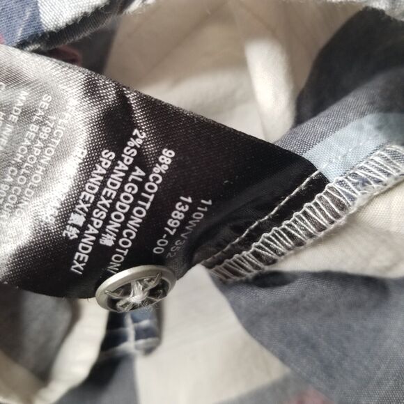 Affliction Shirt Men’s XL Black Premium Plaid Embroidered Button Up Live Fast - Picture 8 of 13